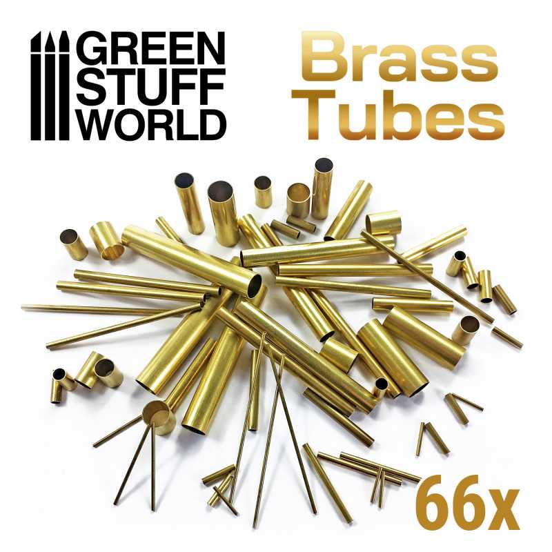Green Stuff World: Brass Tubes Assortment - 66pc | Buy Online from The Home Crafters