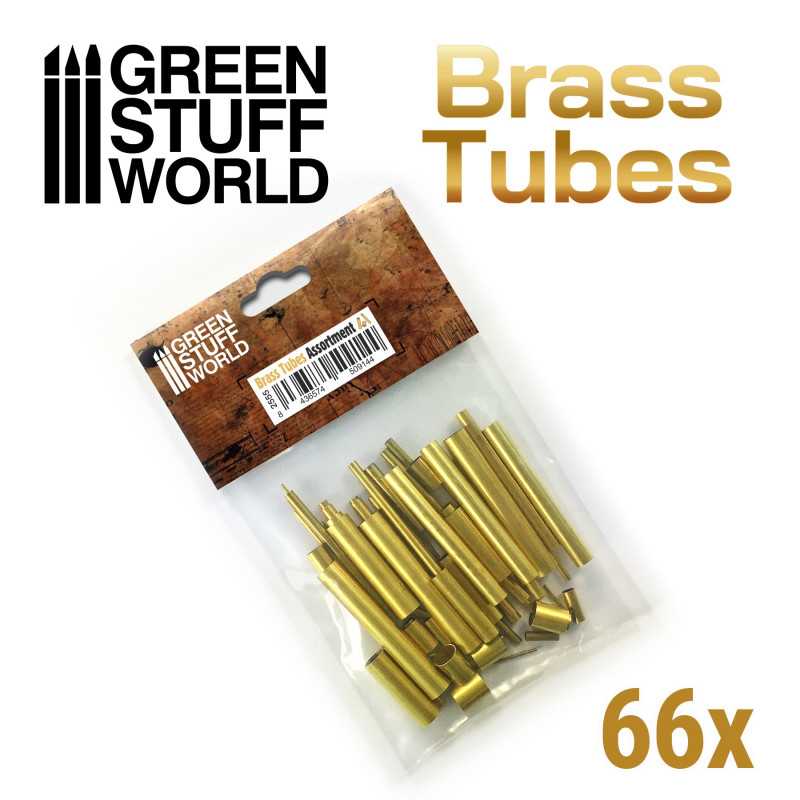 Green Stuff World: Brass Tubes Assortment - 66pc | Buy Online from The Home Crafters