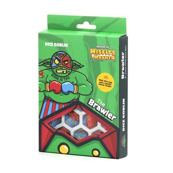 Dice Goblin 8 - piece RPG dice set - The Brawler | Buy Online from The Home Crafters
