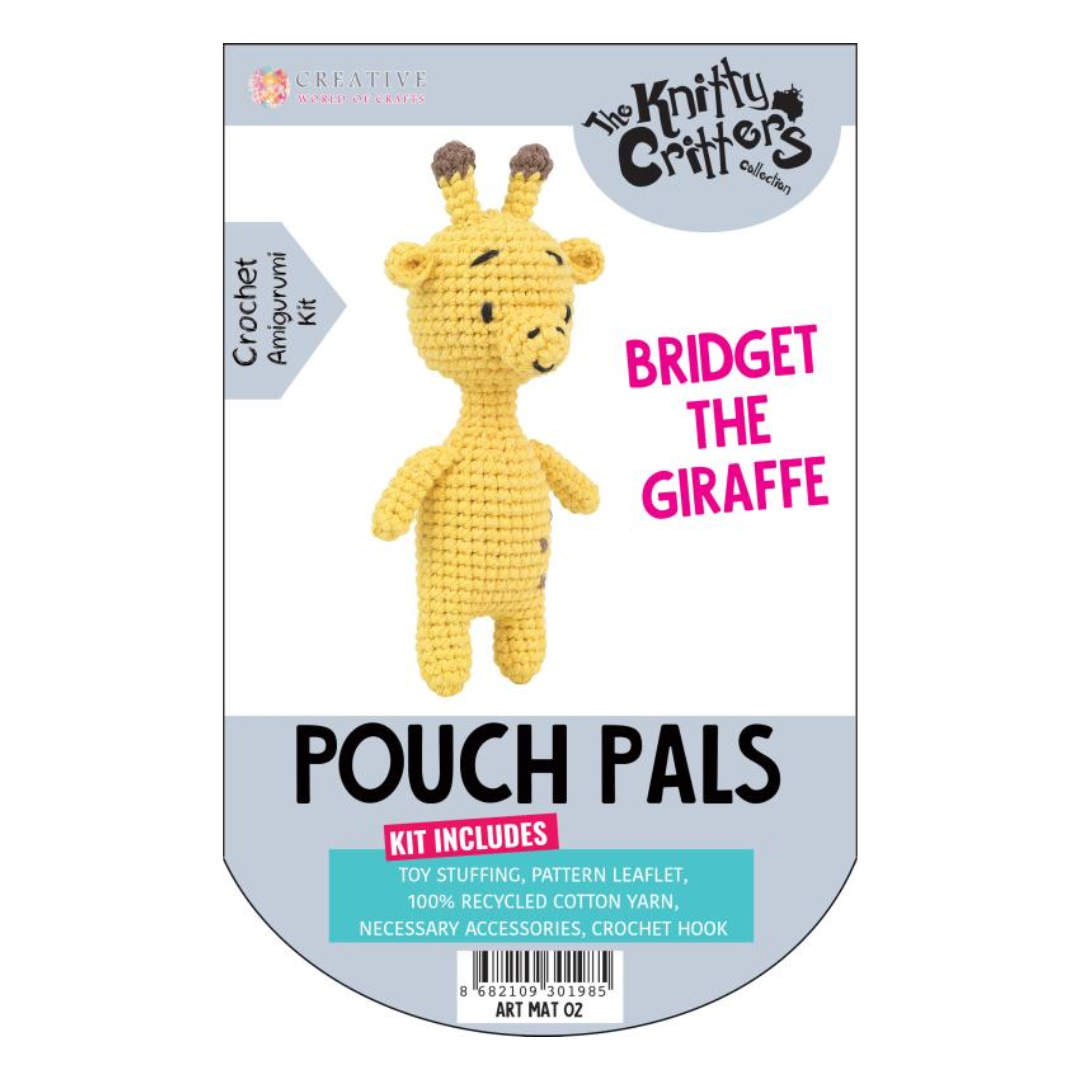 Knitty Critters Pouch Pals Crochet Kit - Bridget the Giraffe