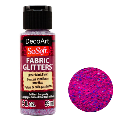 DecoArt SoSoft Acrylic Glitter Fabric Paint - 2oz