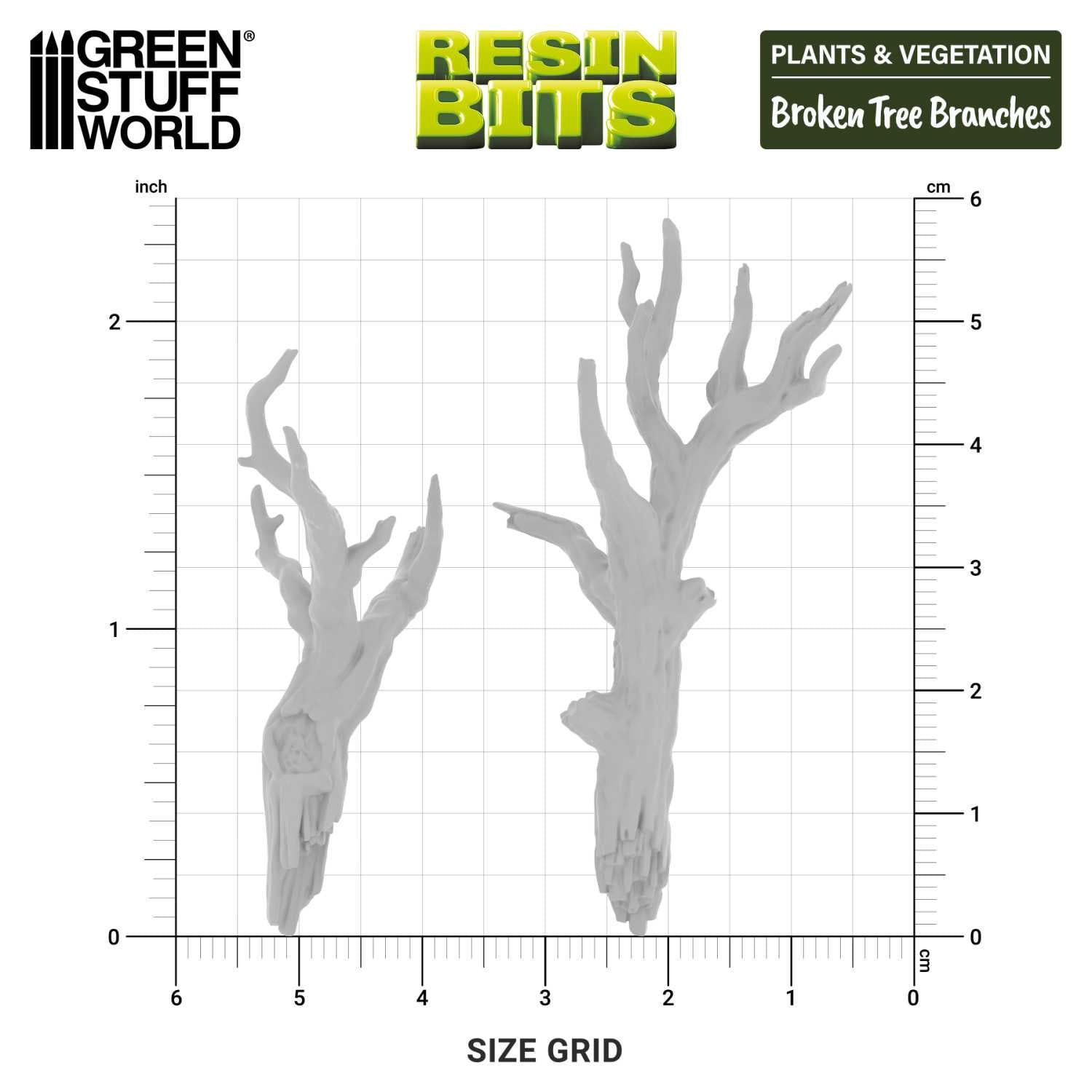 Resin Bits: Plants & Vegetation - 1:72-1:48-1:35 Broken Tree Branches - 8pc | Buy Online from The Home Crafters