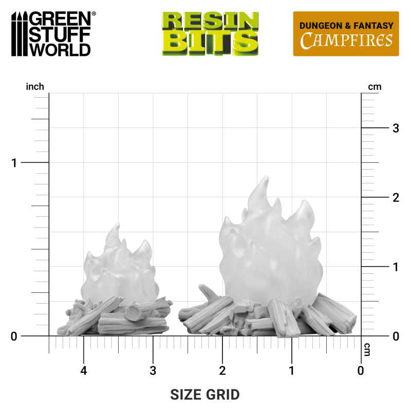 Green Stuff World: 3d Printed Resin Bits Scenery - 1:48 - 1:35 Campfires for 3mm LEDS - 5pc | Buy Online from The Home Crafters