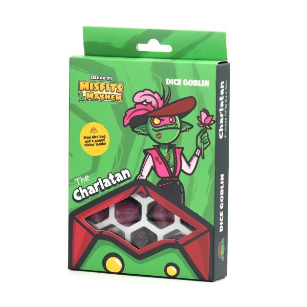 Dice Goblin 8 - piece RPG dice set - The Charlatan | Buy Online from The Home Crafters