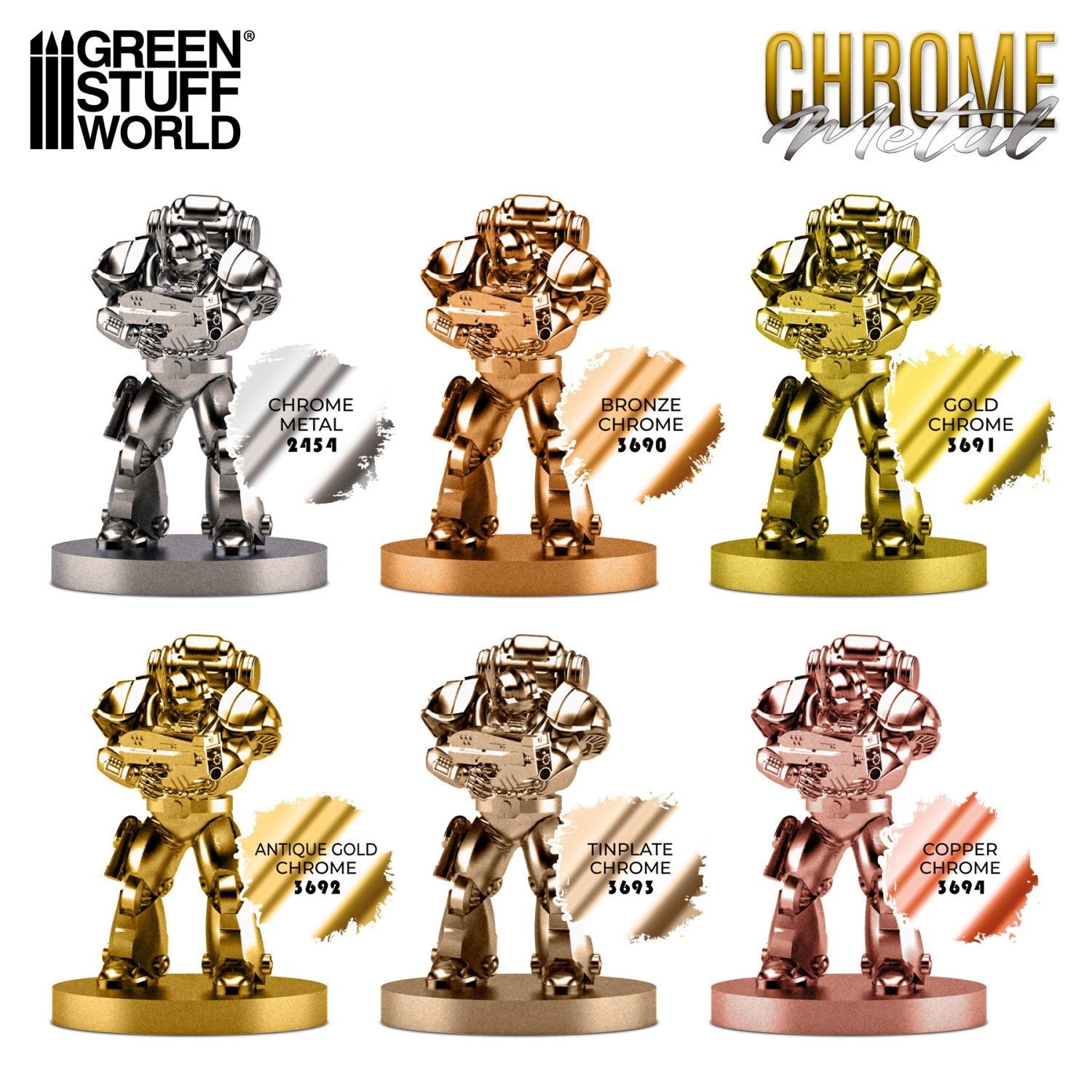 Green Stuff World: Chrome Metal Paint - 17ml: Gold | Buy Online from The Home Crafters