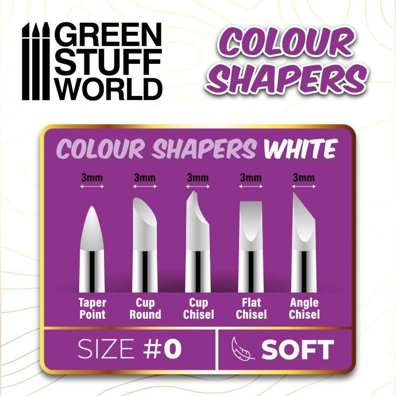 Green Stuff World: Clay Shapers Sculpting Tools - White Soft: Size 0 | Buy Online from The Home Crafters