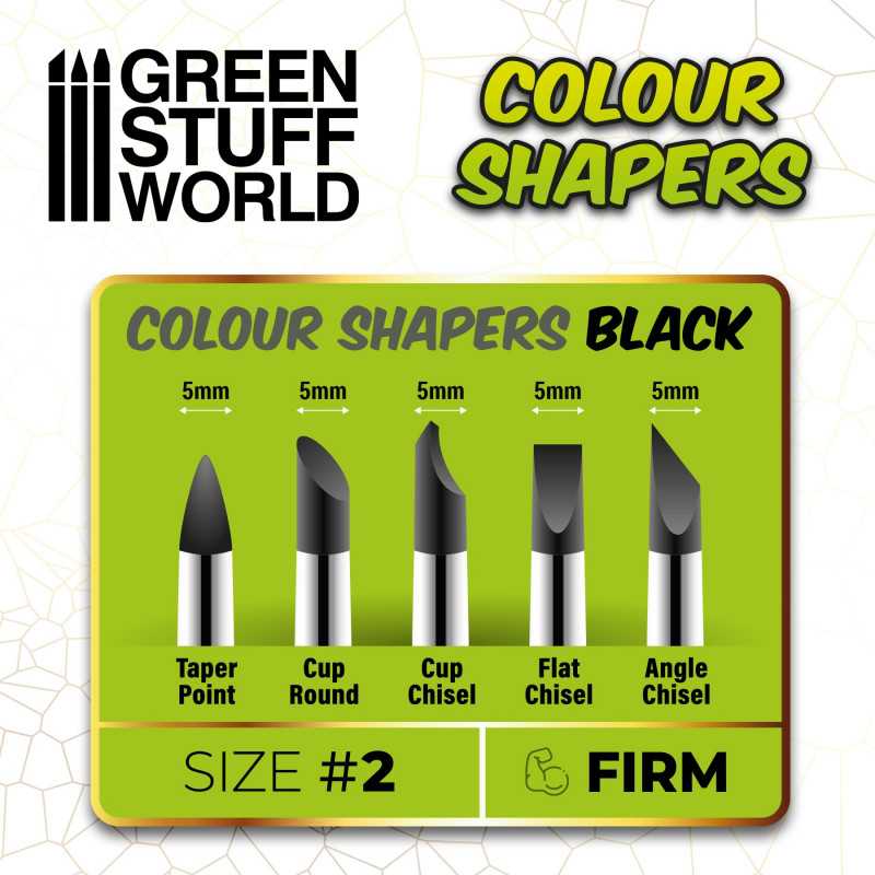 Green Stuff World: Clay Shapers Sculpting Tools - Black Firm: Size 2 | Buy Online from The Home Crafters