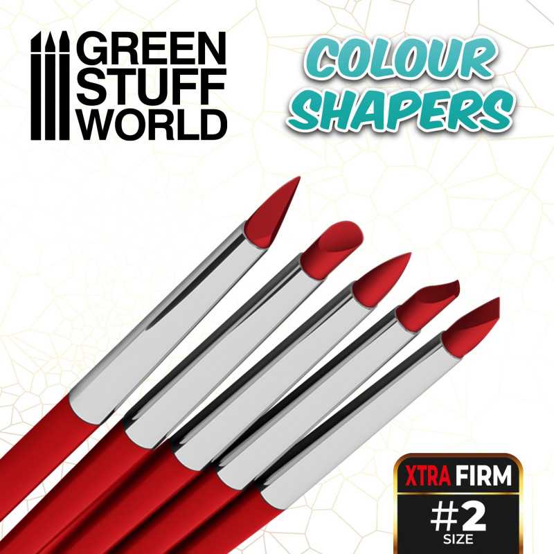 Green Stuff World: Clay Shapers Sculpting Tools - Red Extra Firm: Size 2 | Buy Online from The Home Crafters