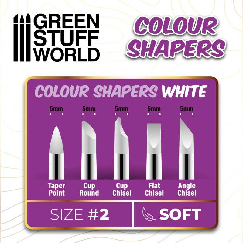 Green Stuff World: Clay Shapers Sculpting Tools - White Soft: Size 2 | Buy Online from The Home Crafters
