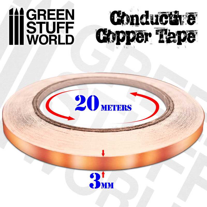 Green Stuff World: 3mm Conductive Copper Tape - 20m | Buy Online from The Home Crafters