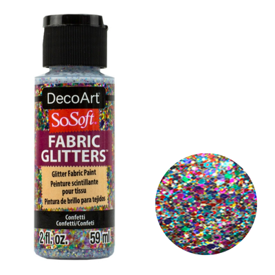 DecoArt SoSoft Acrylic Glitter Fabric Paint - 2oz