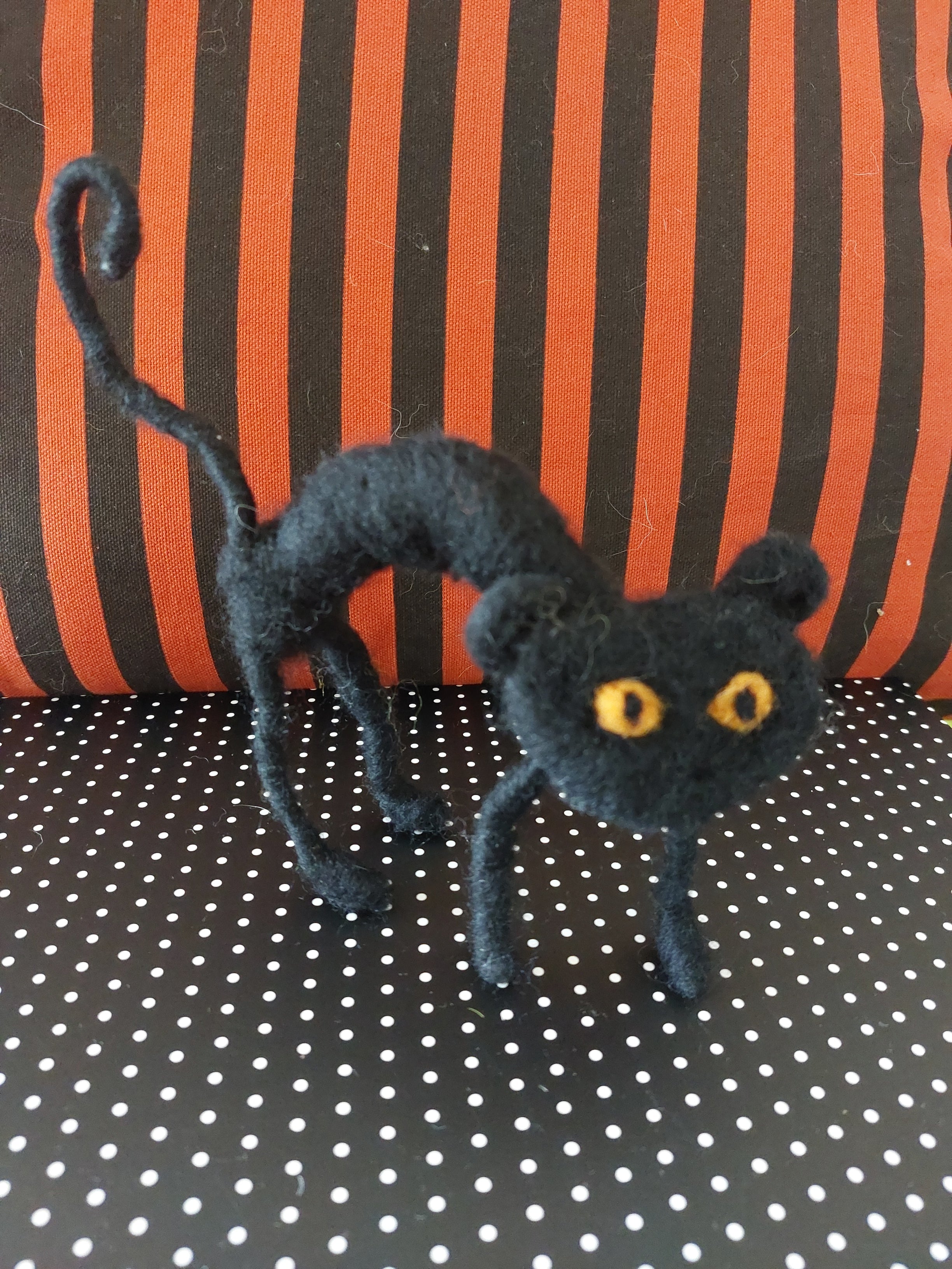 Coraline Cat - Fairy Fae Handmade Needle Felt Decoration