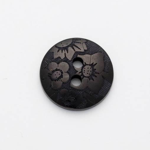 Floral Damask Button: 13mm - each