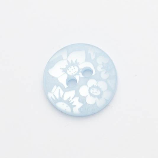 Floral Damask Button: 13mm - each