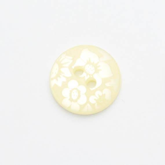 Floral Damask Button: 13mm - each