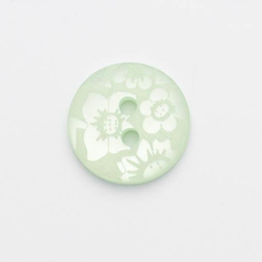 Floral Damask Button: 13mm - each