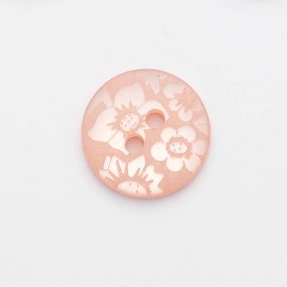Floral Damask Button: 13mm - each