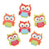 Craft Embellishments: Bright Owls - 6pc | Buy Online from The Home Crafters