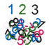 Craft Embellishments: Coloured Wooden Numbers - 30pc | Buy Online from The Home Crafters