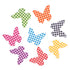 Craft Embellishments: Gingham Butterflies - 8pc | Buy Online from The Home Crafters