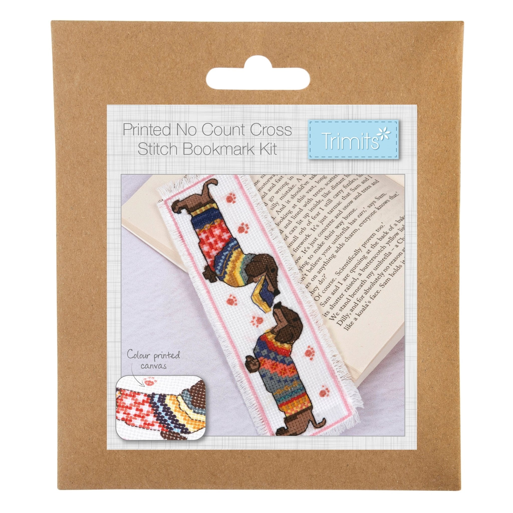Cross Stitch Kit: Printed: Bookmark: Dachshund in | Buy Online from The Home Crafters