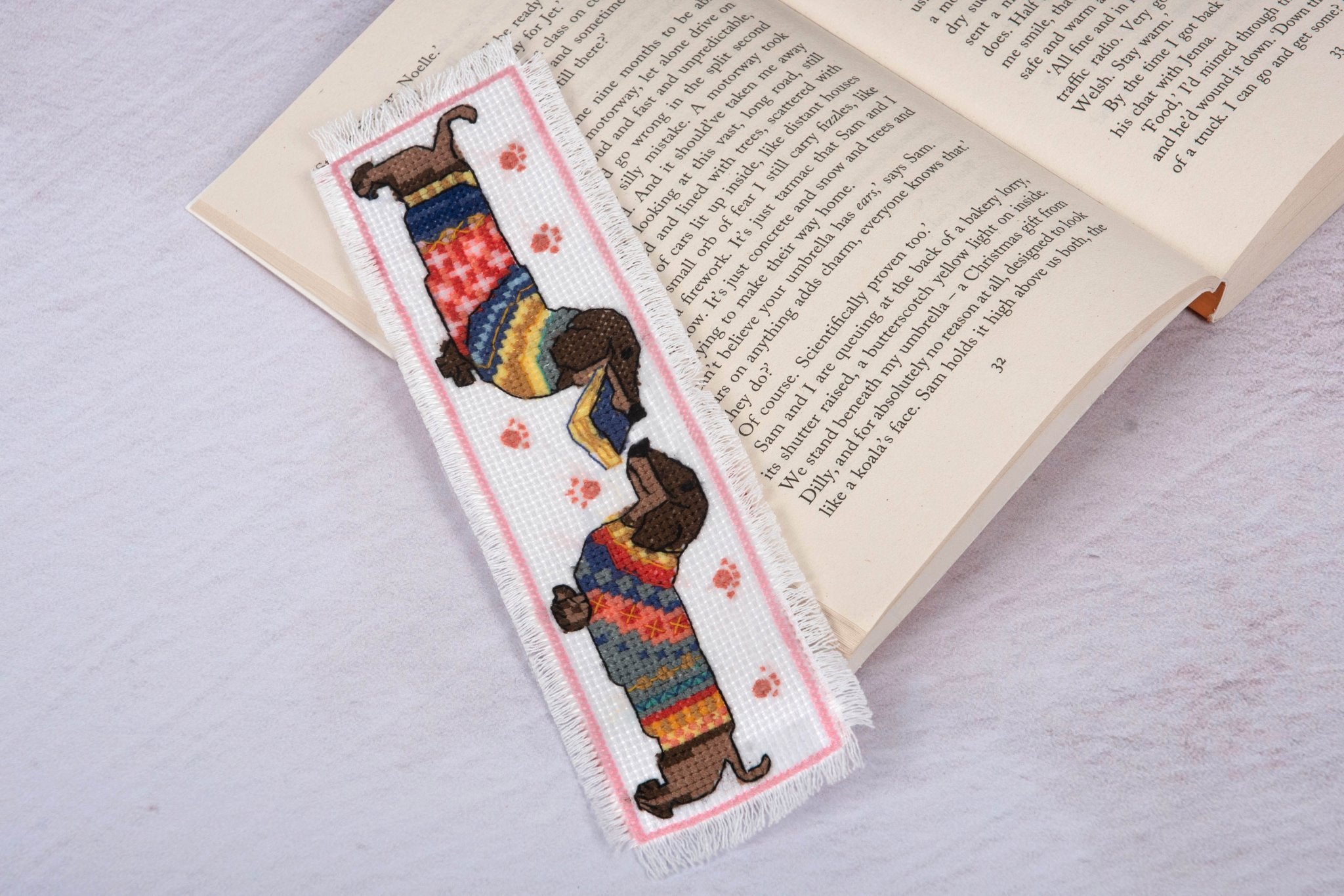 Cross Stitch Kit: Printed: Bookmark: Dachshund in | Buy Online from The Home Crafters