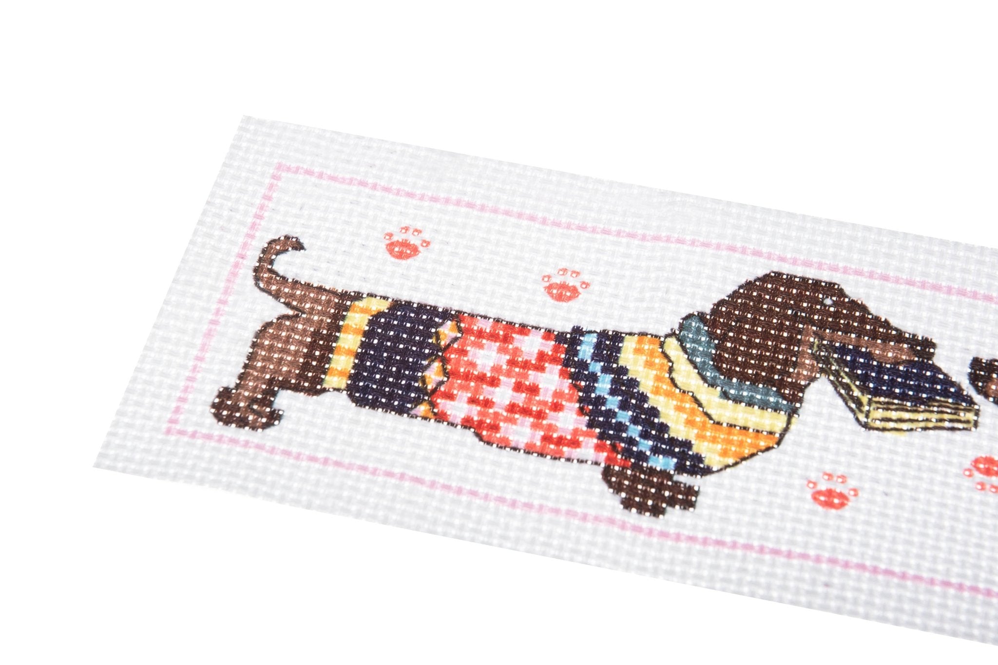 Cross Stitch Kit: Printed: Bookmark: Dachshund in | Buy Online from The Home Crafters