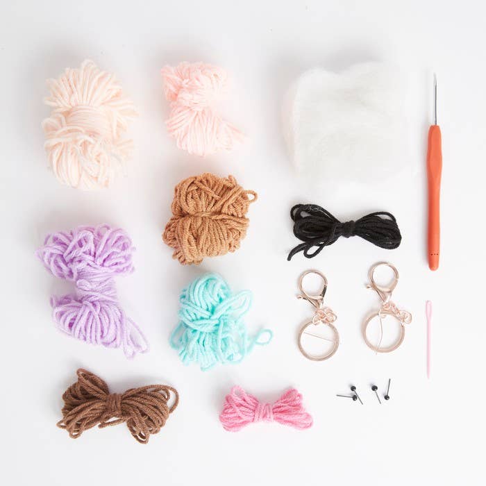 Simply Make Crochet Craft Kit -  Time For Treats Key Ring Duo