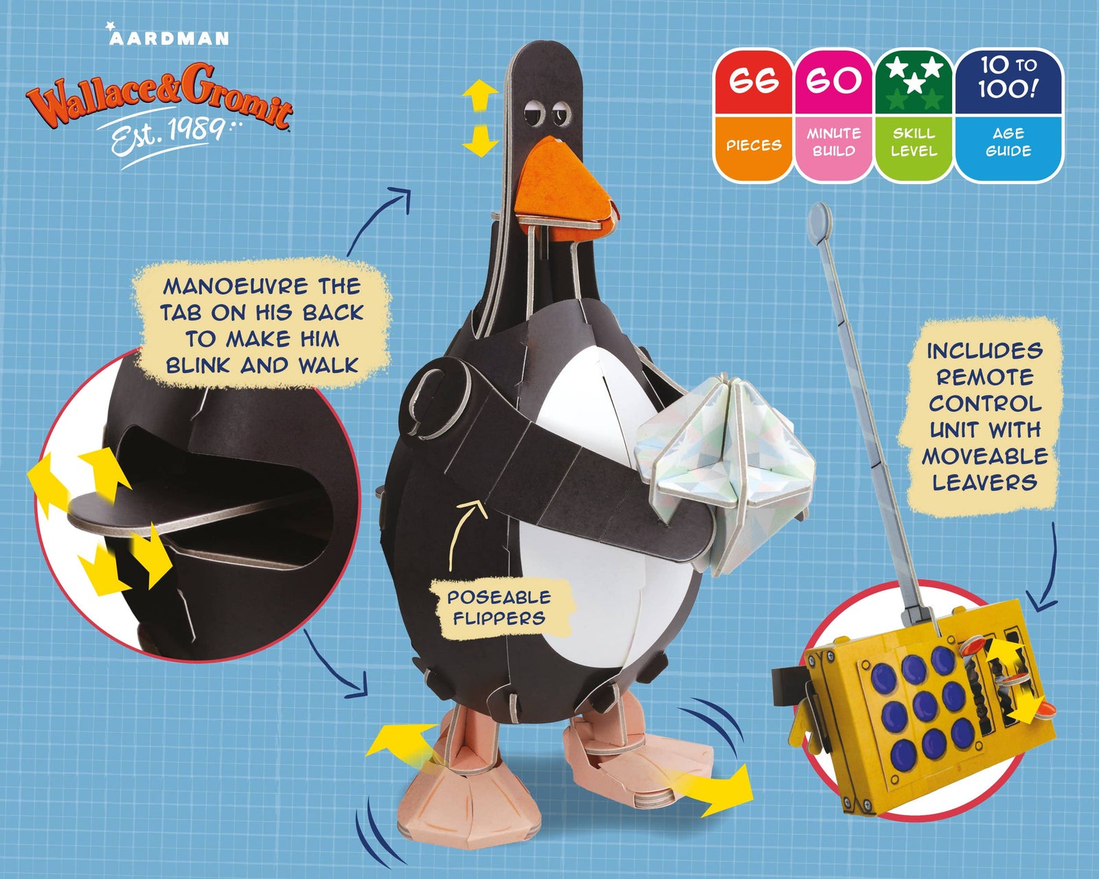 Build Your Own Wallace & Gromit Feathers McGraw - Craft Kit | Buy Online from The Home Crafters