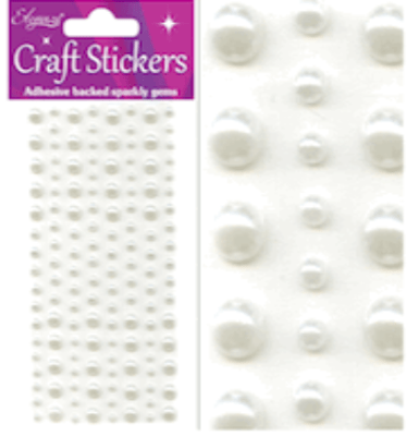Craft Stickers 3mm and 6mm Adhesive Pearls - 136pc | Buy Online from The Home Crafters