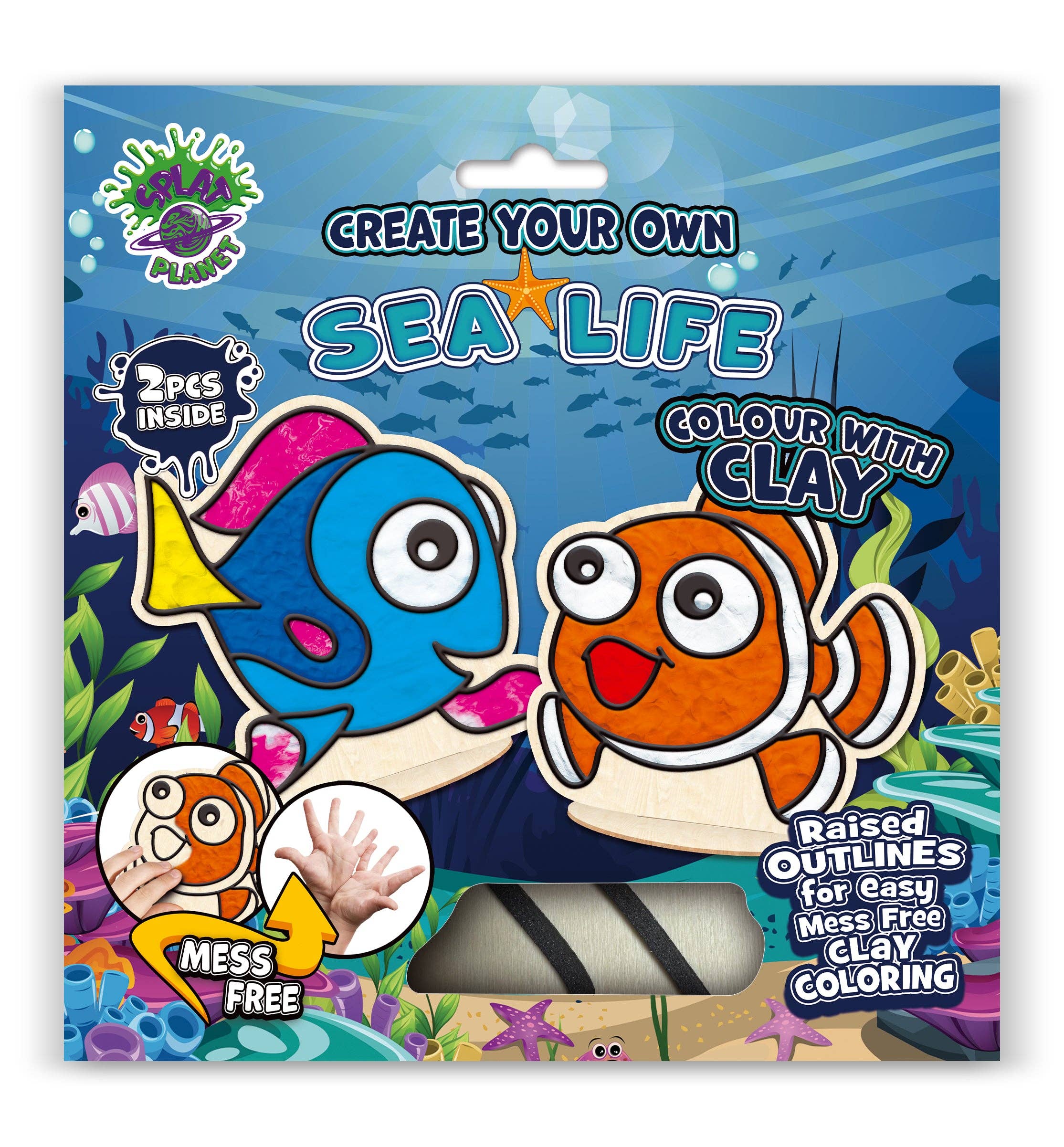 Sea Life Clay Colouring Kit