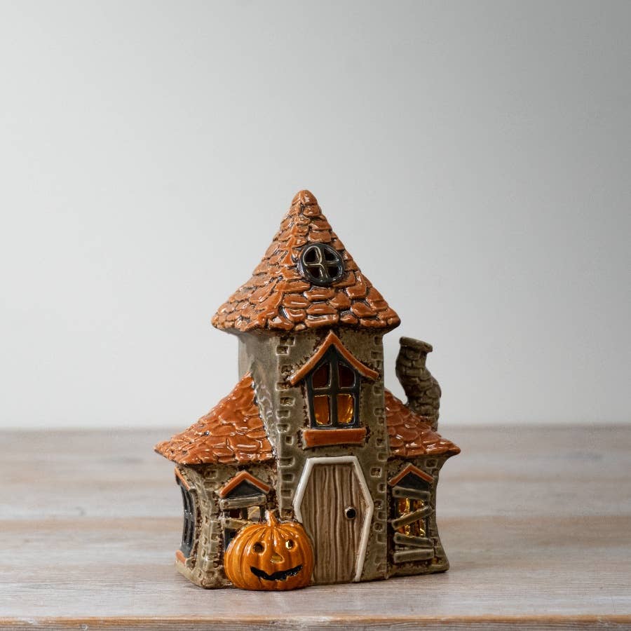 Halloween Haunted House Tealight Candle Holder – 19.5cm