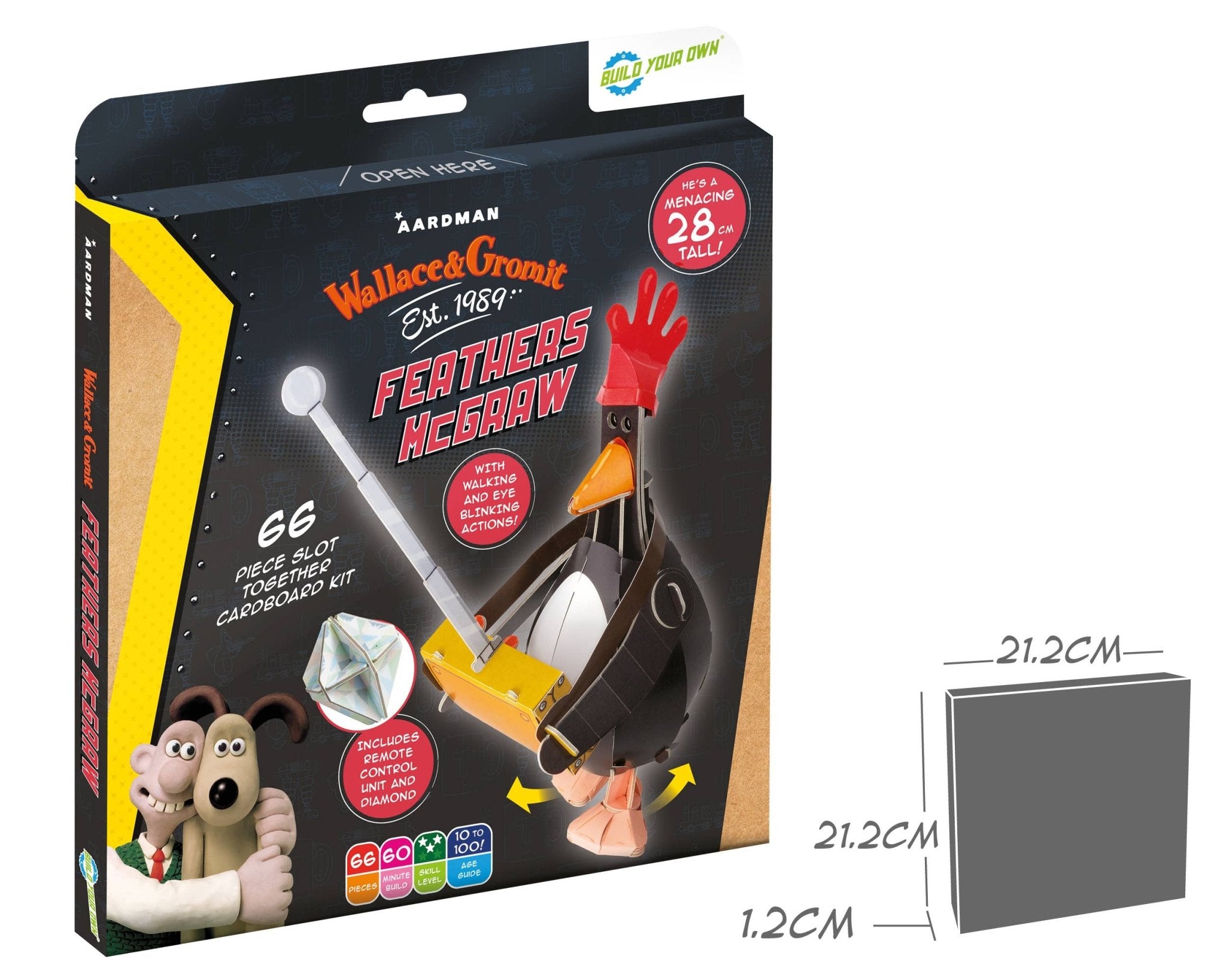 Build Your Own Wallace & Gromit Feathers McGraw - Craft Kit | Buy Online from The Home Crafters