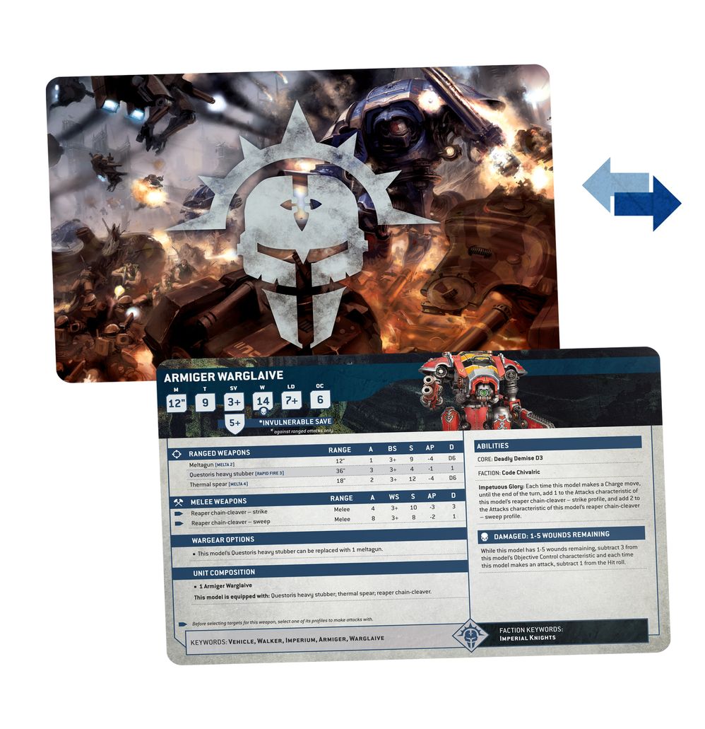 Datasheet Cards: Imperial Knights (Eng) | Buy Online from The Home Crafters