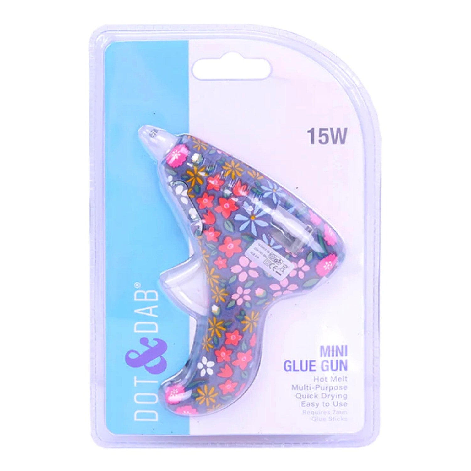 Dot & Dab Mini Glue Gun - Floral Navy