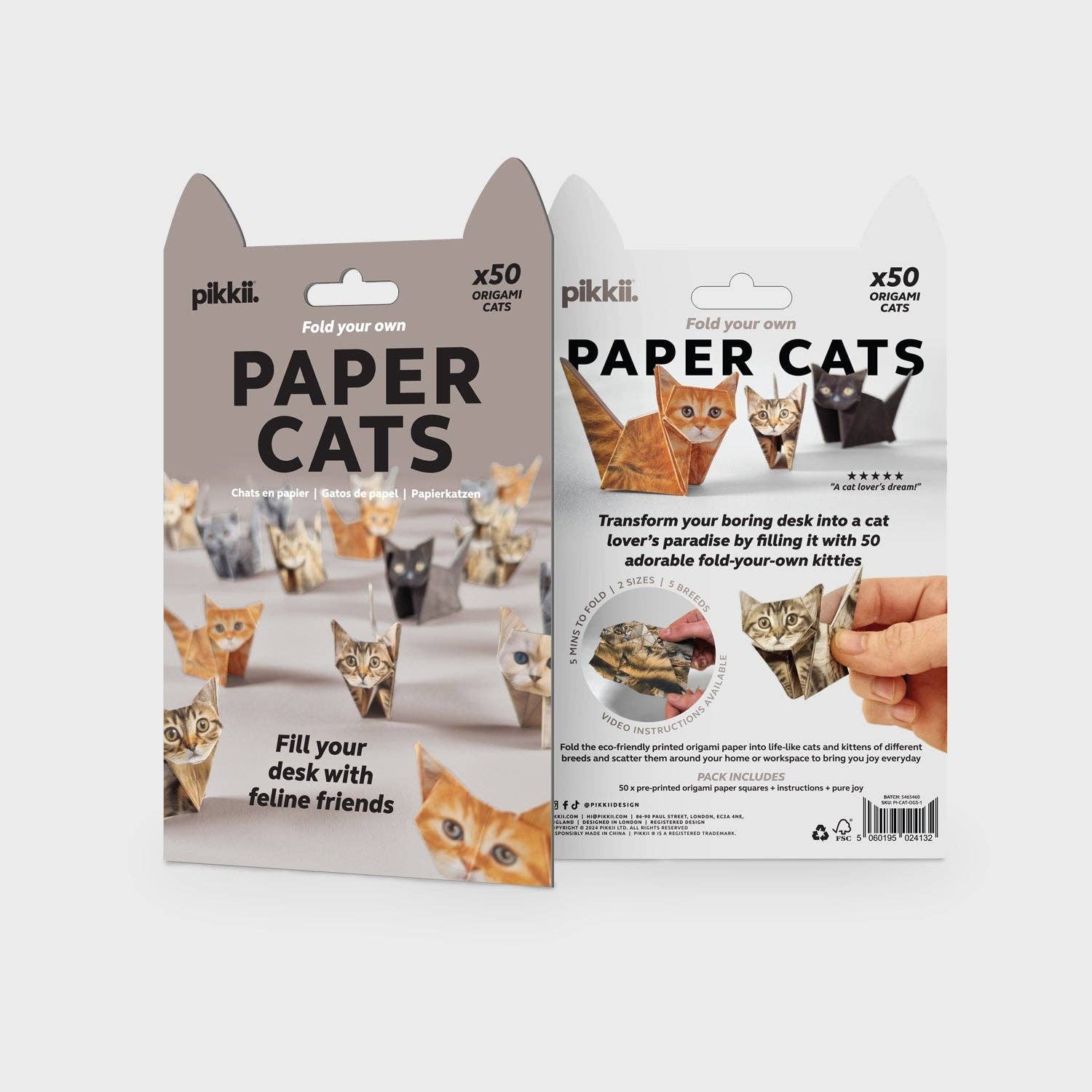 Paper Cats | Perfect For Cat Lovers | Cute DIY Origami Kit | Buy Online from The Home Crafters