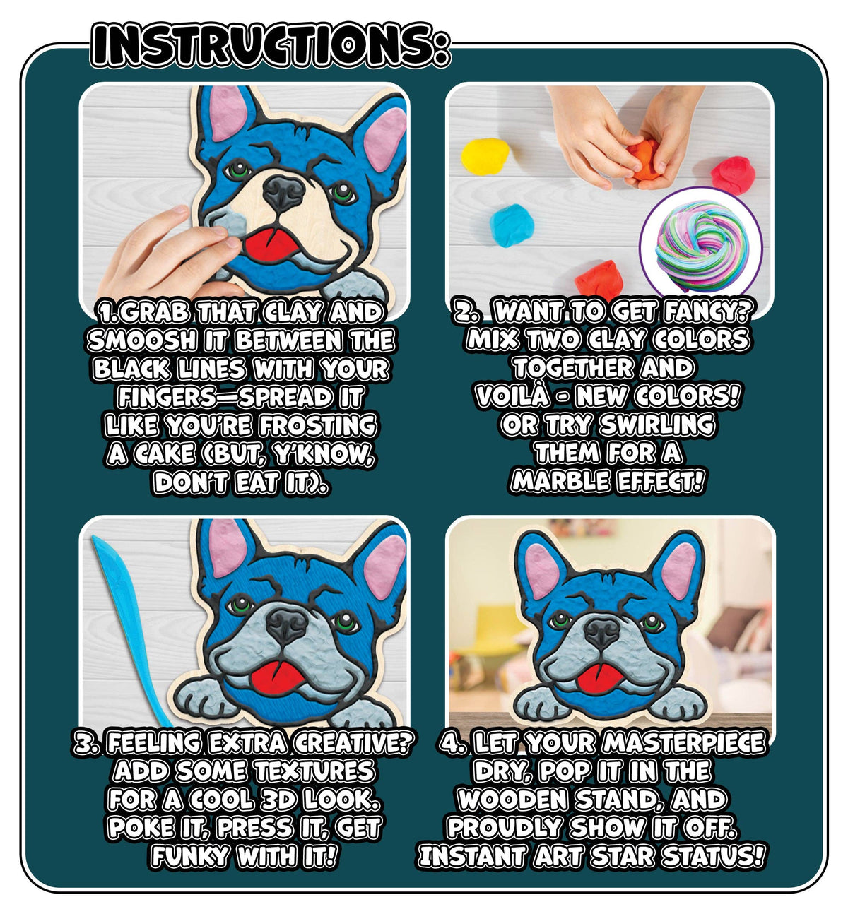 Dog Clay Colouring Kit
