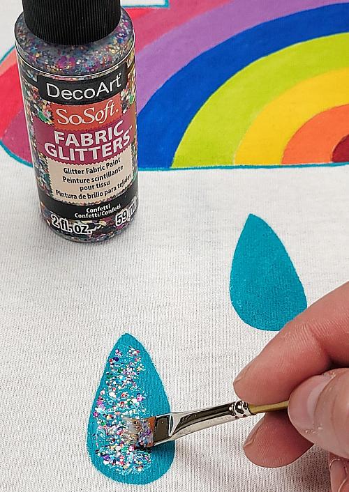 DecoArt SoSoft Acrylic Glitter Fabric Paint - 2oz
