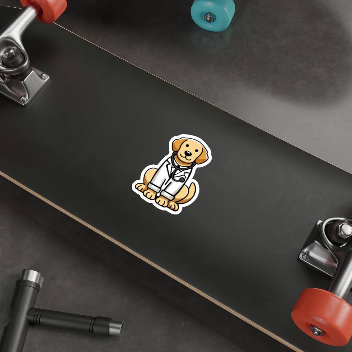 Doctor Dog Vinyl Sticker – Waterproof Cartoon Pet | Buy Online from The Home Crafters
