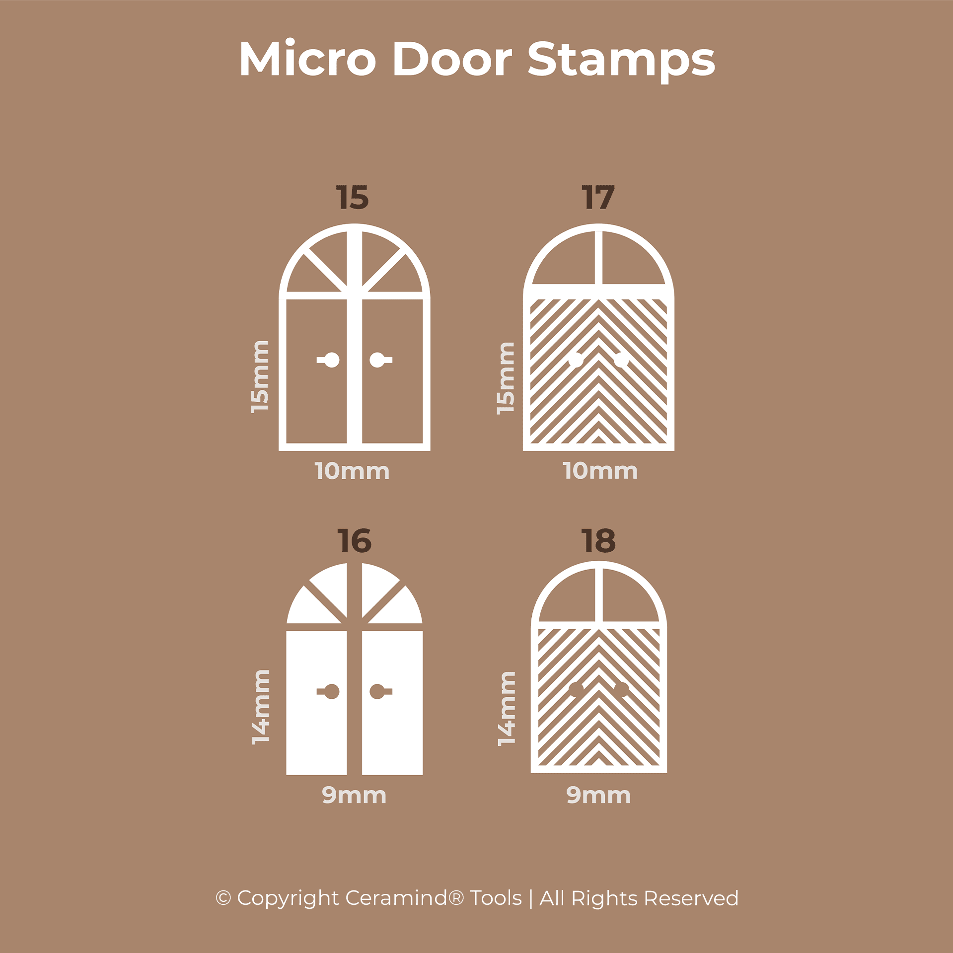 Door Stamp Set of 18 | Buy Online from The Home Crafters