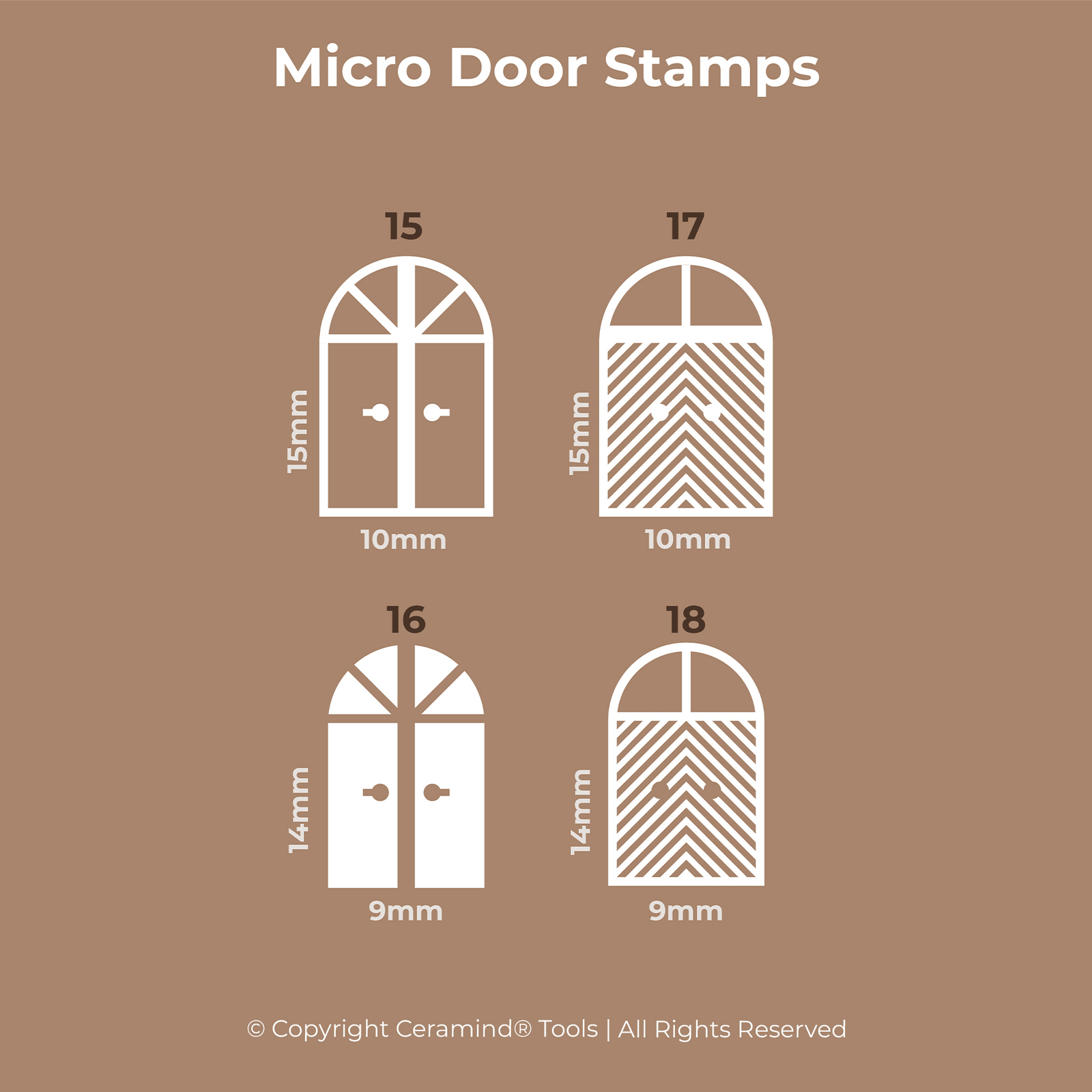 Door Stamp Set of 18 | Buy Online from The Home Crafters