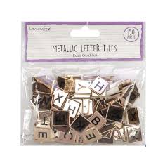 Dovecraft Metallic Letter Tiles - 150pc | Buy Online from The Home Crafters