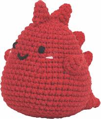 Knitty Critters Pouch Pals Crochet Kit - Dennis the Dino