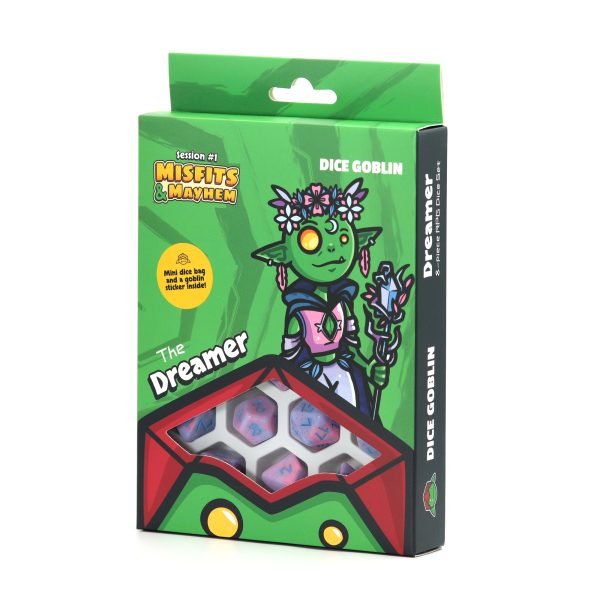 Dice Goblin 8 - piece RPG dice set - The Dreamer | Buy Online from The Home Crafters