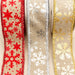 Wired Snowflake Tinsel Ribbon: 63mm | Buy Online from The Home Crafters