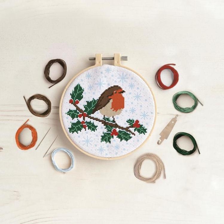 Simply Make Cross Stitch Kit - Robin | Buy Online from The Home Crafters