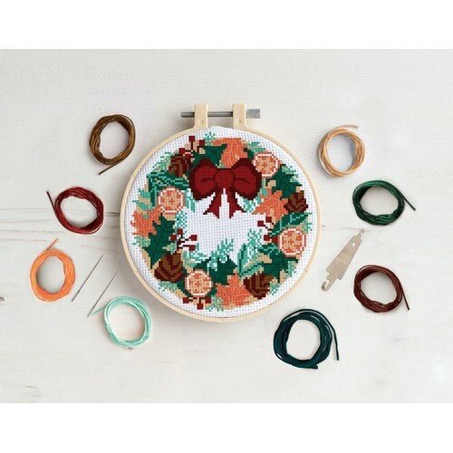 Simply Make Cross Stitch - Autumn Wreath | Buy Online from The Home Crafters