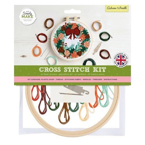 Simply Make Cross Stitch - Autumn Wreath | Buy Online from The Home Crafters