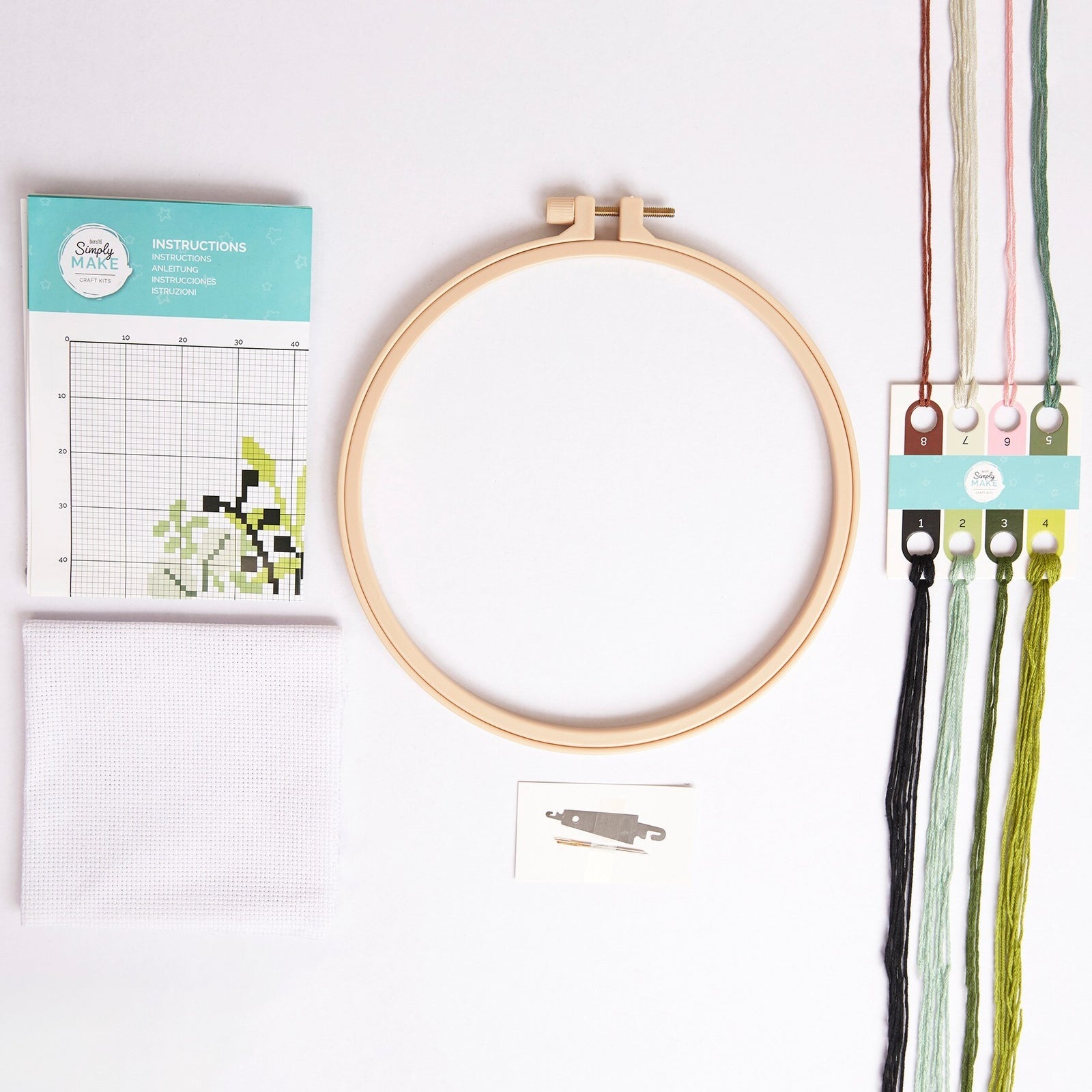 Simply Make Cross Stitch Kit - Personalised Wedding Foliage | Buy Online from The Home Crafters