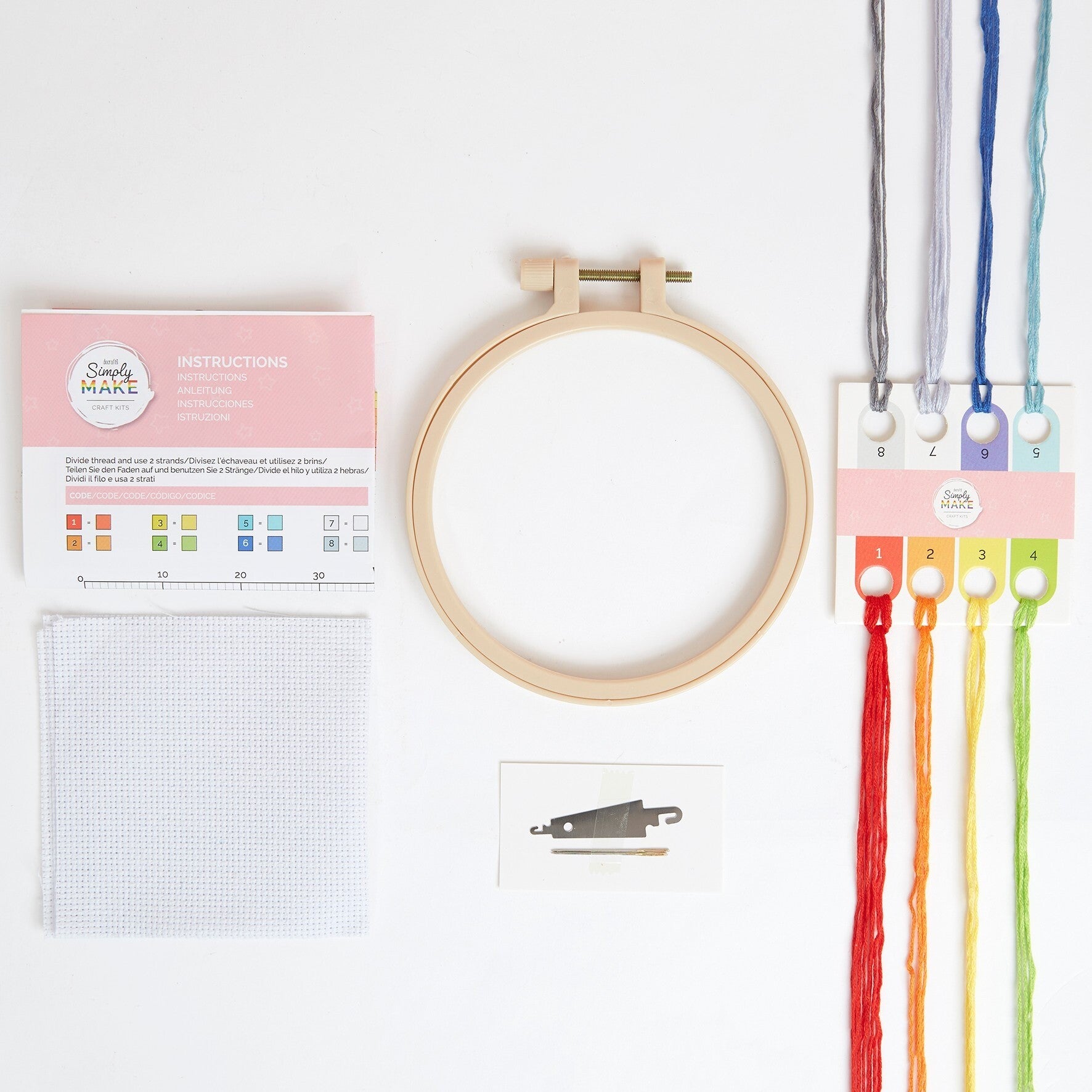Simply Make Cross Stitch Kit - Rainbow Heart | Buy Online from The Home Crafters